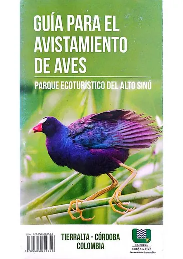 Portada de la cartilla de avistamiento de aves del alto Sinú